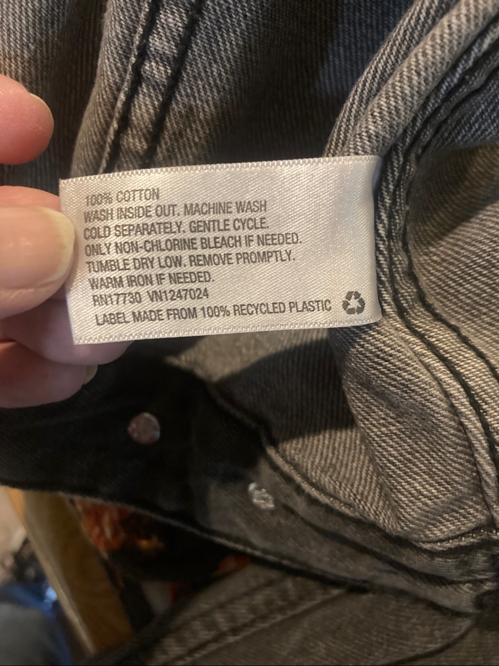 Wild fable size small oversized gray thick denim jacket EUC - Picture 5 of 5